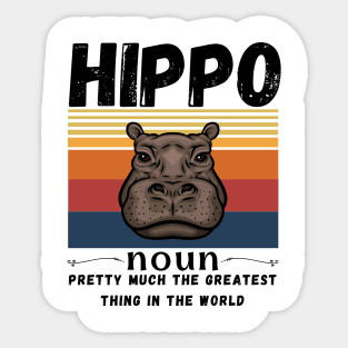 Hippo Animals Definition Sticker